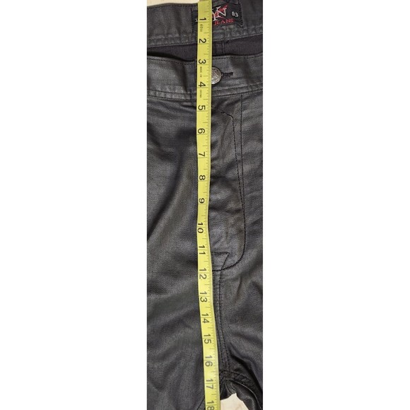 SYN Jeans Mens 44x32 Straight Leg Dark Black Denim Button Pockets 312-322 19F - Picture 8 of 13